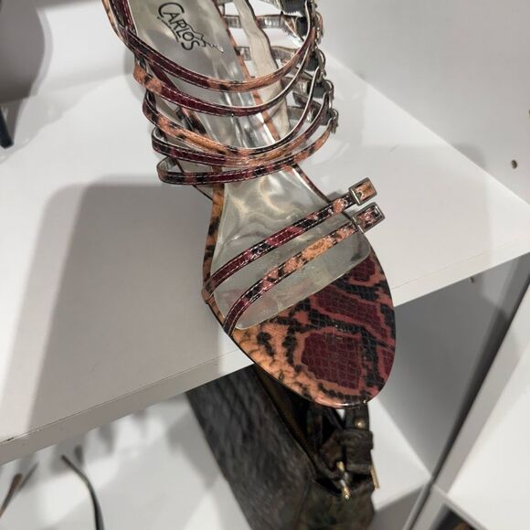 Carlos by Carlos Santana Multi-Tone Strappy Heels - Picture 4 of 6